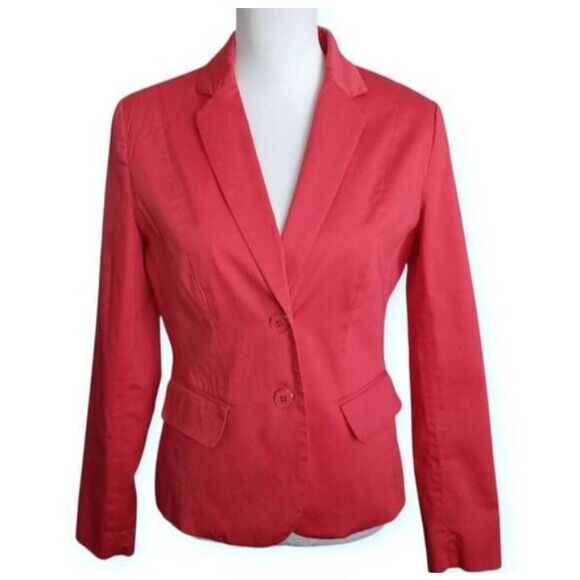 NEW YORK & COMPANY 7TH AVENUE PINK/CORAL BLAZER SZ.6 EUC. - Picture 2 of 8